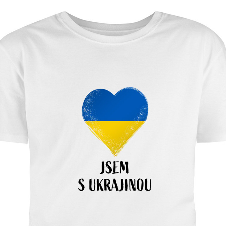 Tričko s potiskem Jsem s Ukrajinou