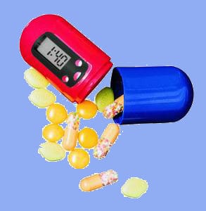 Zásobník na léky s časovačem a alarmem PB01 - digitální lékovka.
