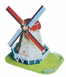 3D Puzzle skládačka Větrný mlýn z Holandska - střední