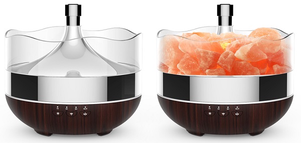 Hütermann A15 smart aroma difuzér 400ml tmavý - dálkově ovládaný přes wifi - TUYA