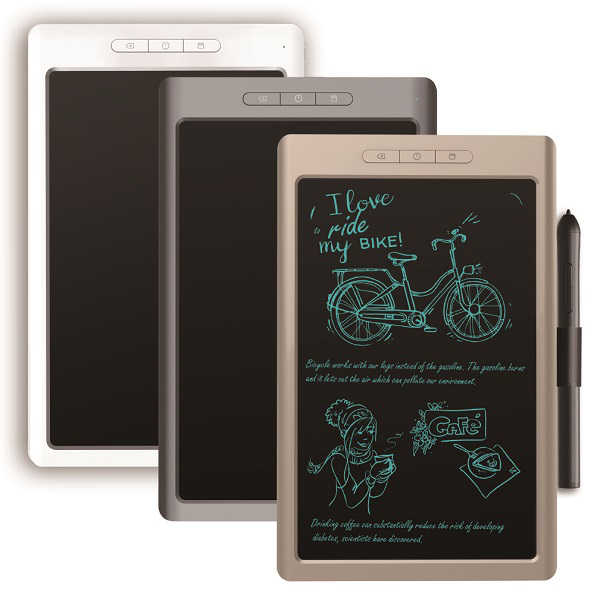 Elektronický LCD psací tablet 10' s bluetooth a pamětí - zlatý