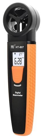 Bluetooth digitální anemometr HT-807 pro měření teploty a rychlosti větru