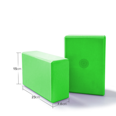 Jóga kostka blok cihlička s motivem mandaly - Zelená