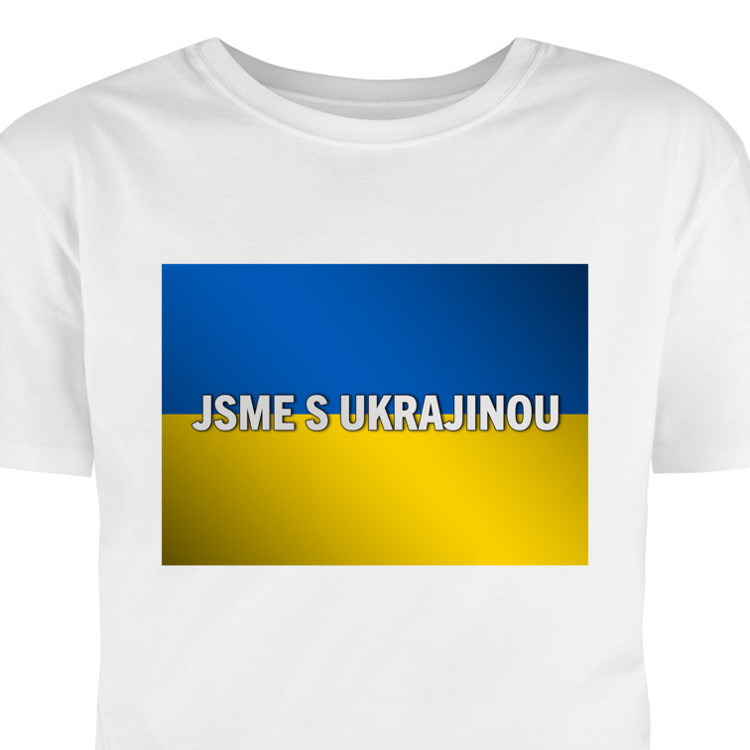 Tričko s potiskem Jsme s Ukrajinou