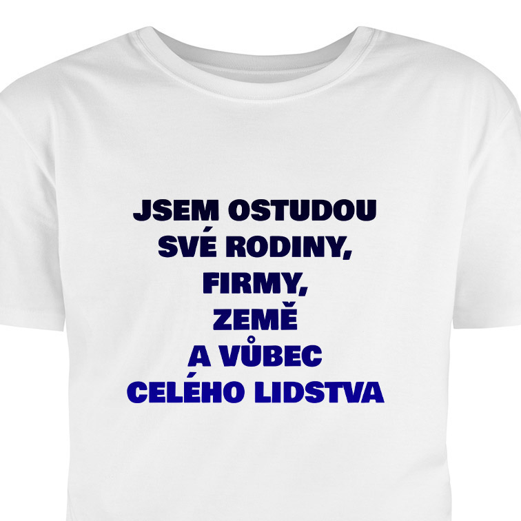 Tričko s potiskem: Jsem ostudou