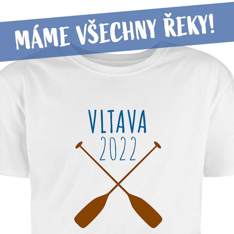 Vodácké tričko s potiskem: Vltava