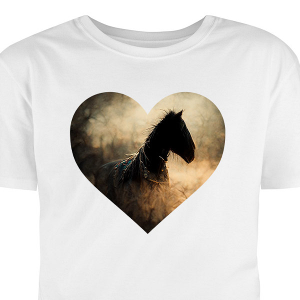 Tričko s potiskem: Kůň srdce