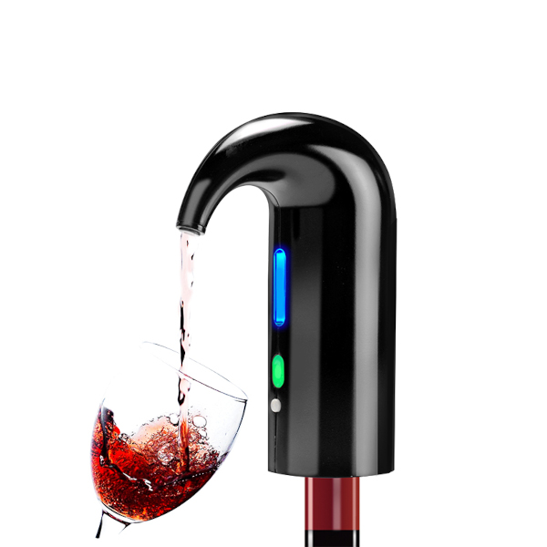 Elektrický dávkovač a provzdušňovač na víno - Černý