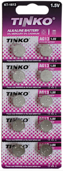 Baterie Tinko - AG13, 1.5V, Alkalická 10ks