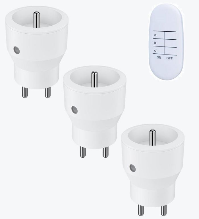 Dálkově ovládaná zásuvka - set 3ks +1 x 3-kanálový D.O.