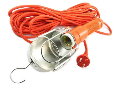 Dílenské svítidlo PRO DÍLNU, POTRUBÍ  - 10 m kabel + vypínač