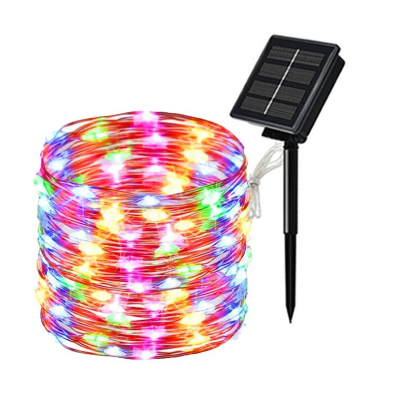 200 LED žárovek 20M se solárním panelem - RGB...