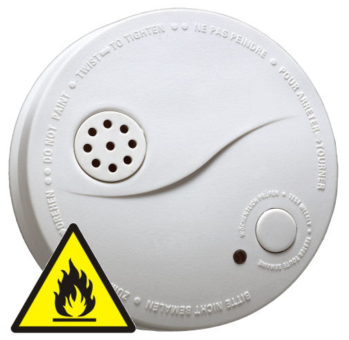 Požární hlásič a detektor kouře Hütermann F1 alarm  EN14604 - JB-S01.