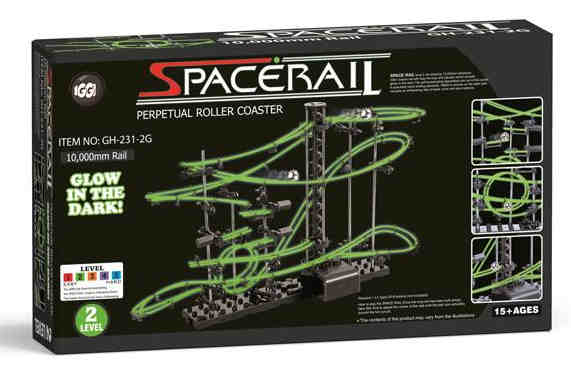 SpaceRail LEVEL 2 svítící kuličková stavebnice kuličkodráha Space Rail Glow