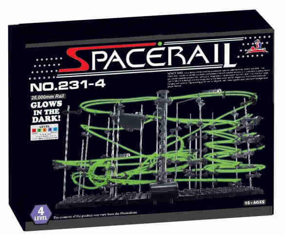 SpaceRail LEVEL 4 svítící kuličková stavebnice kuličkodráha Space Rail