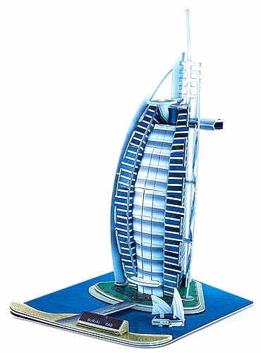 3D Puzzle skládačka Burj Al Arab - střední velikost 32cm