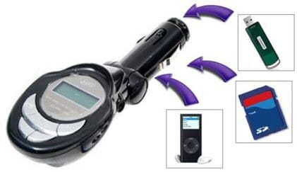 MP3 / FM transmitter - přehrávač MP3 do auta (USB/ SD/ Line-In) Hutermann CMP3-8