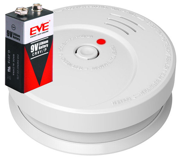 Požární hlásič a detektor kouře GS506 alarm  EN14604, včetně baterie s životností až 10 let.