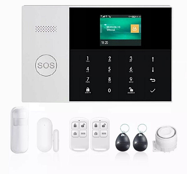 Bezdrátový domovní GSM alarm s Wi-Fi, GSM telefonem a SOS voláním HG-240-EN - TUYA